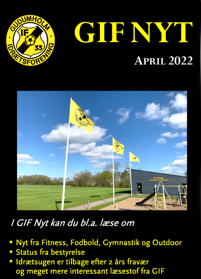 Forsiden af GIF Nyt fra april 2022