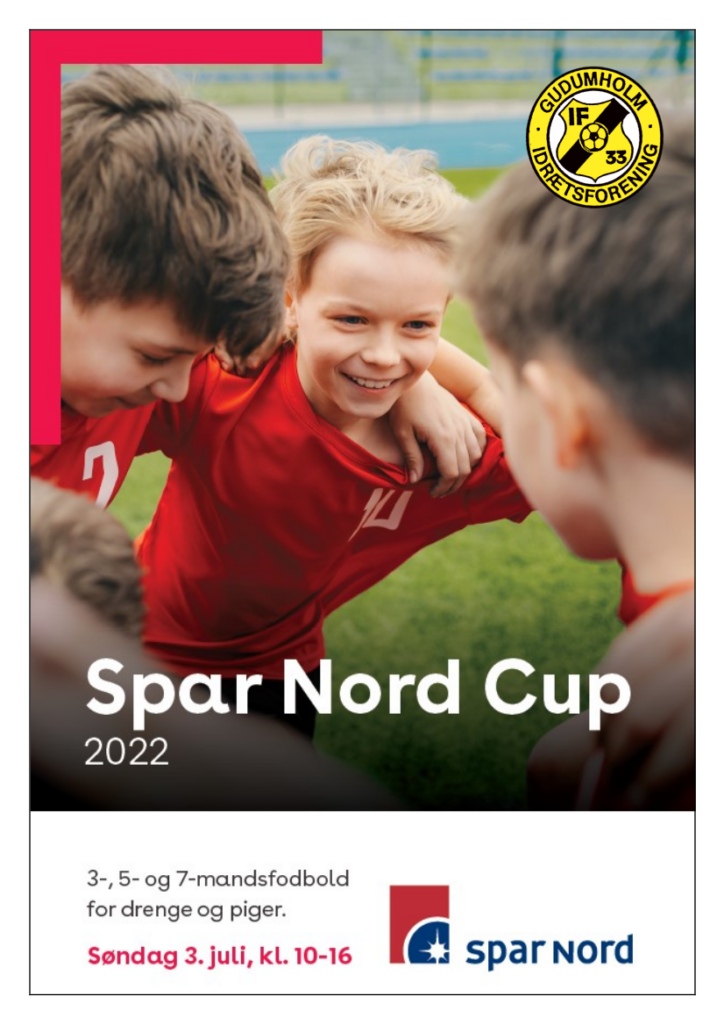 Forsiden af programmet for Spar Nord Cup 2022